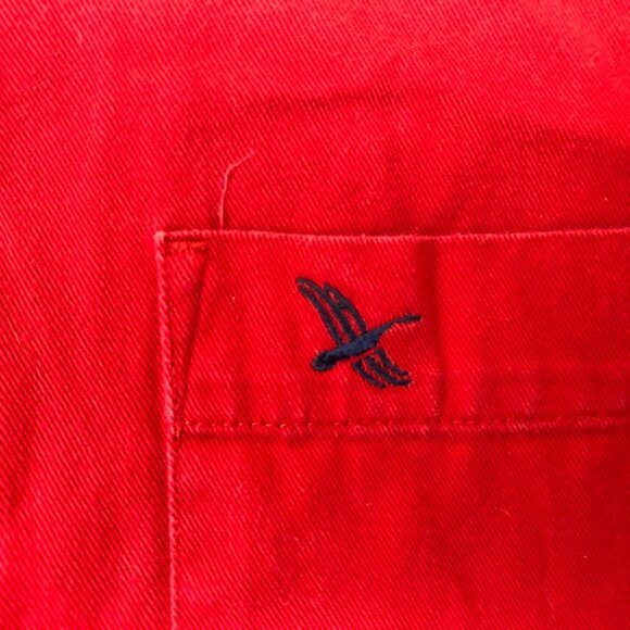 Eddie Bauer Men's Shirt Large Button Up Red Short Sleeve Casual Classic - Picture 7 of 9